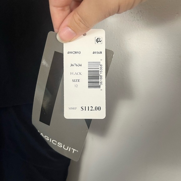 New magicsuit mirclesuit black ruffle Chloe Tankini top size 12 - Picture 6 of 11